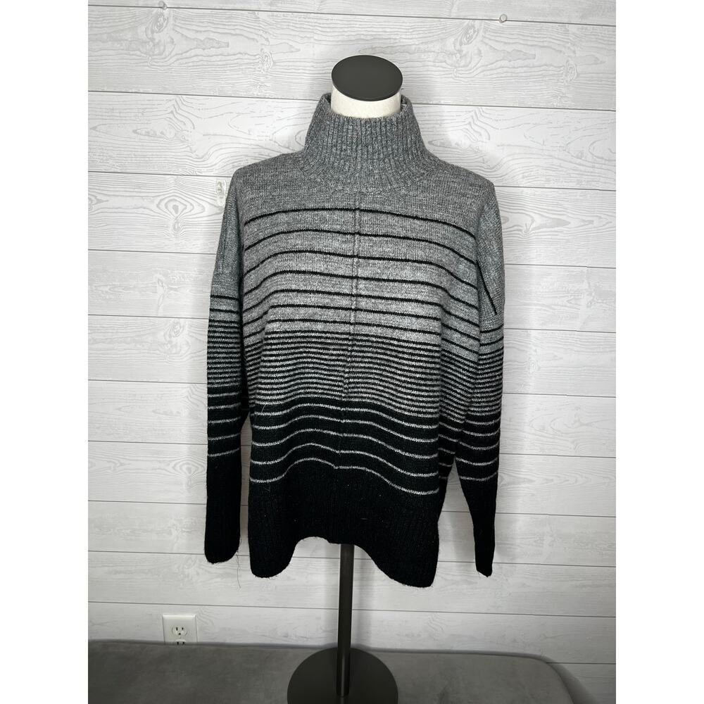 Simply Vera Vera Wang gray/black Ombre turtleneck sweater Size XXL NWT